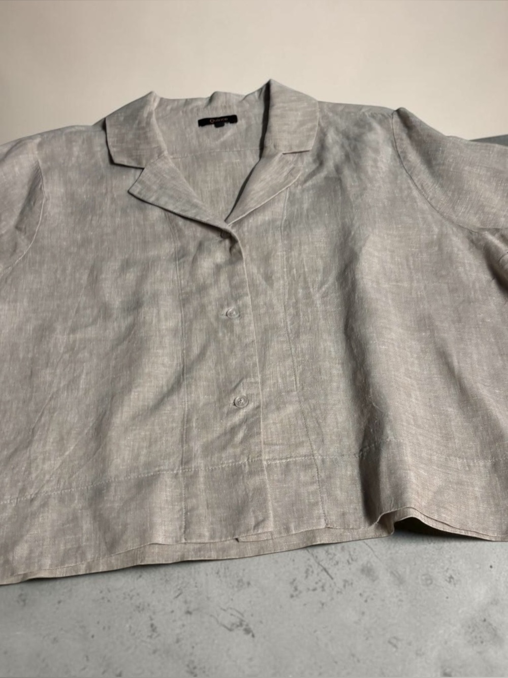 Quince  Linen Overshirt Jacket - Light Beige